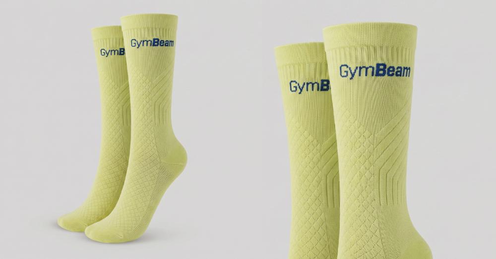 Șosete de alergat Verde Lămâie - GymBeam