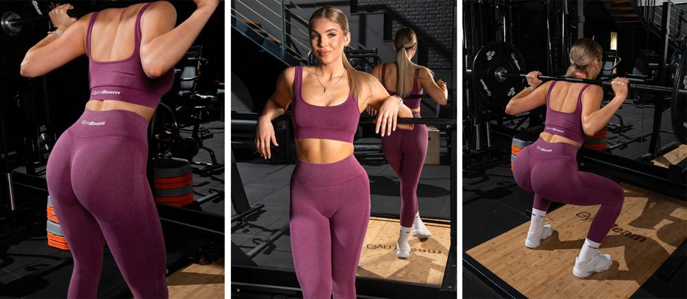 Colanți pentru femei Lift Seamless Plum - GymBeam