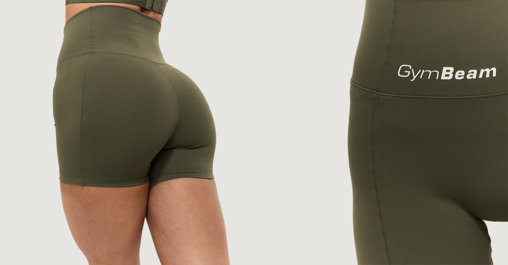 Pantaloni scurți Combat Olive Grey pentru femei - GymBeam