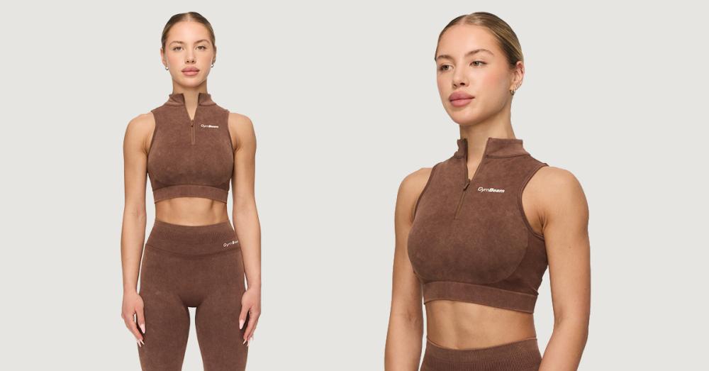 Sutien sport Fierce Seamless Brown - GymBeam