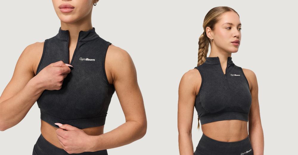 Sutien sport Fierce Seamless Dark Grey - GymBeam