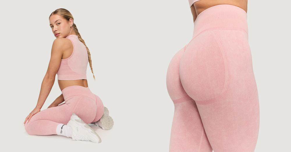 Colanți pentru femei Fierce Seamless Baby Pink - GymBeam