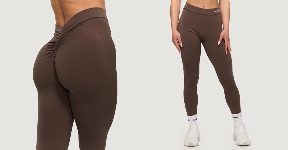 Colanți pentru femei Fierce V-back Cappuccino - GymBeam