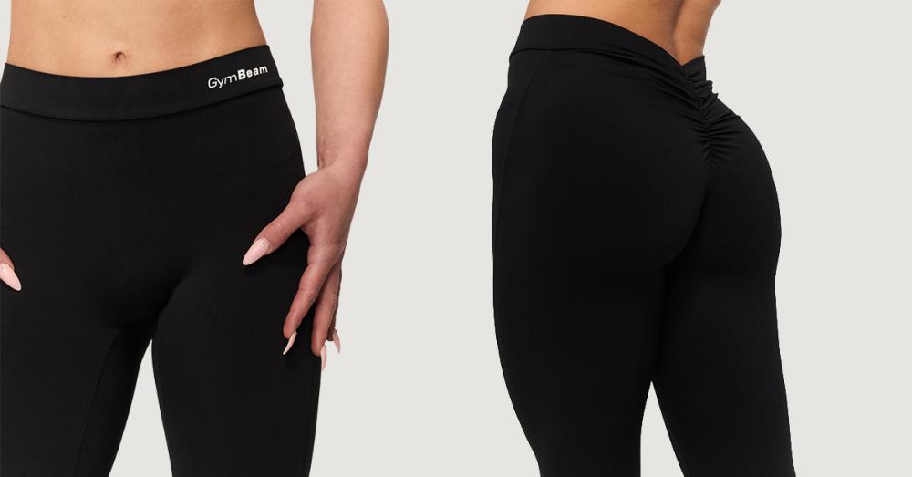 Pantaloni pentru femei Fierce V-back Black - GymBeam