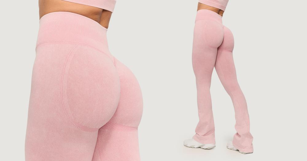 Pantaloni fără cusături pentru femei Fierce Baby Pink - GymBeam