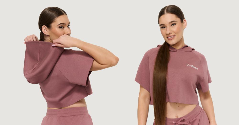 Hanorac pentru femei Relay Cropped Haze - GymBeam
