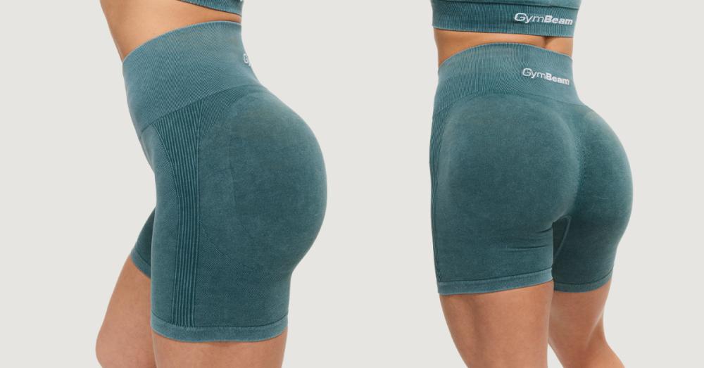 Pantaloni scurți pentru femei Lift Seamless Petrol - GymBeam