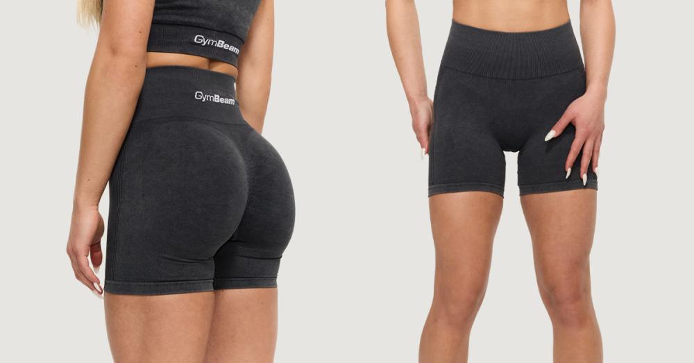 Pantaloni scurți pentru femei Lift Seamless Coal - GymBeam
