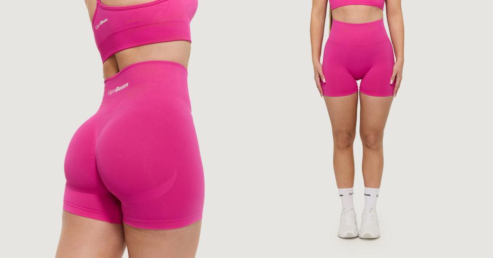 Pantaloni scurți pentru femei Sculpt Seamless Rose - GymBeam