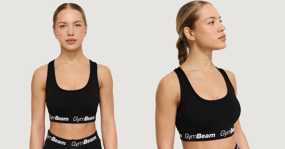 Bustieră sport Simple Black - GymBeam