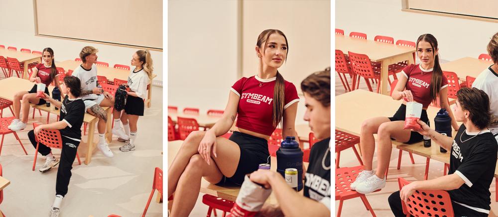Tricou pentru femei Varsity Red - GymBeam