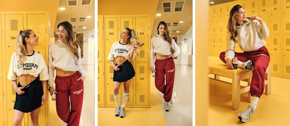 Hanorac pentru femei Varsity Grey - GymBeam