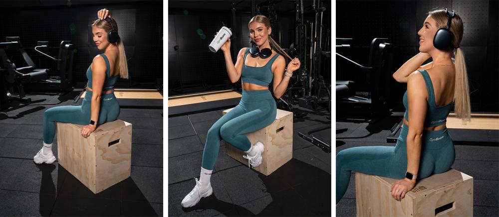 Colanți pentru femei Lift Seamless Petrol - GymBeam