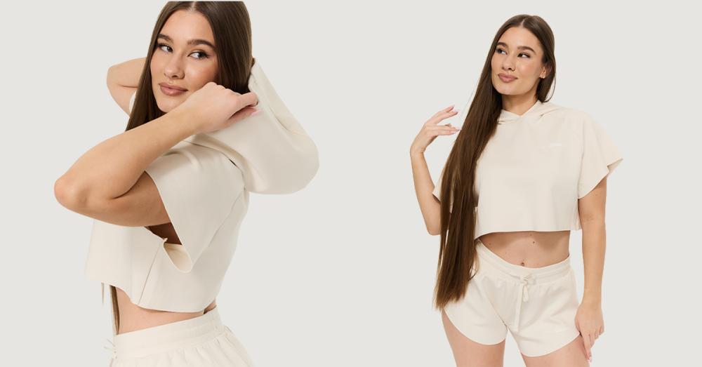 Hanorac pentru femei Relay Cropped Haze - GymBeam