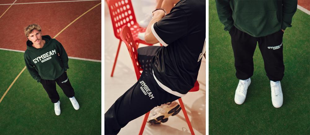 Pantaloni sport Varsity Black - GymBeam