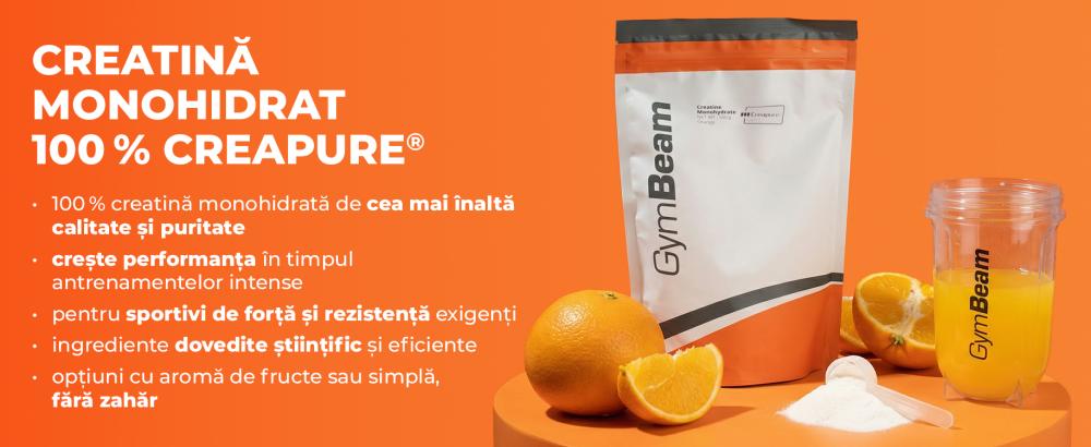 Creatină monohidrată 100% Creapure® - GymBeam