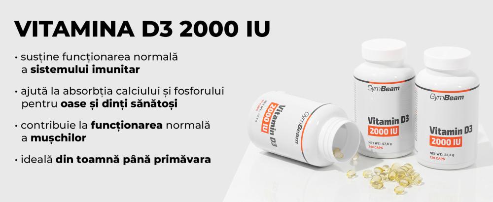 Vitamina D3 2000 IU - GymBeam