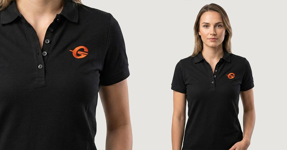 Tricou polo pentru femei Black - GymBeam