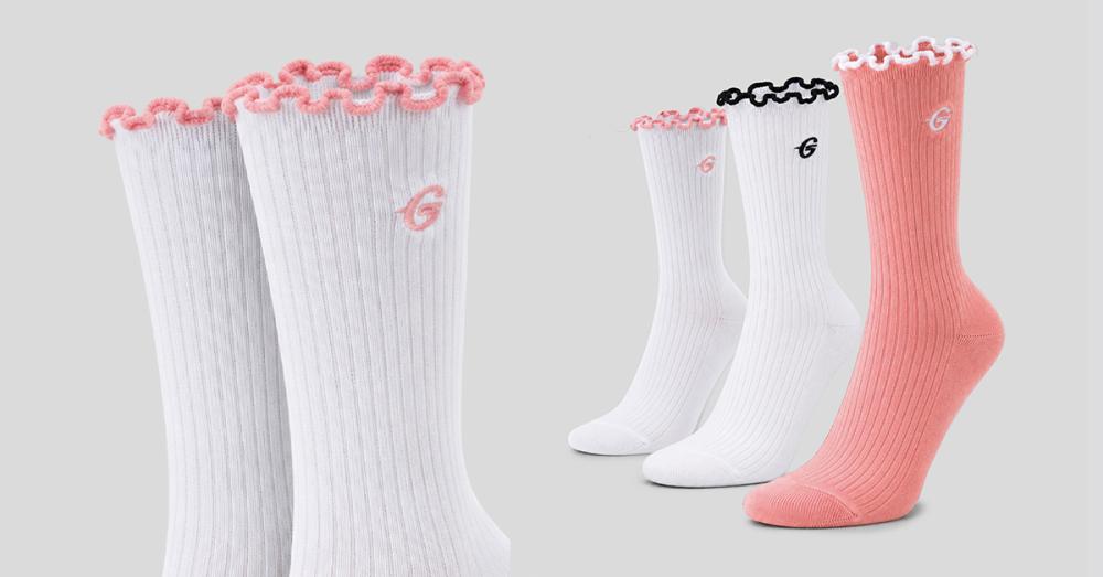 Șosete Ruffle 3Pack Pink- GymBeam