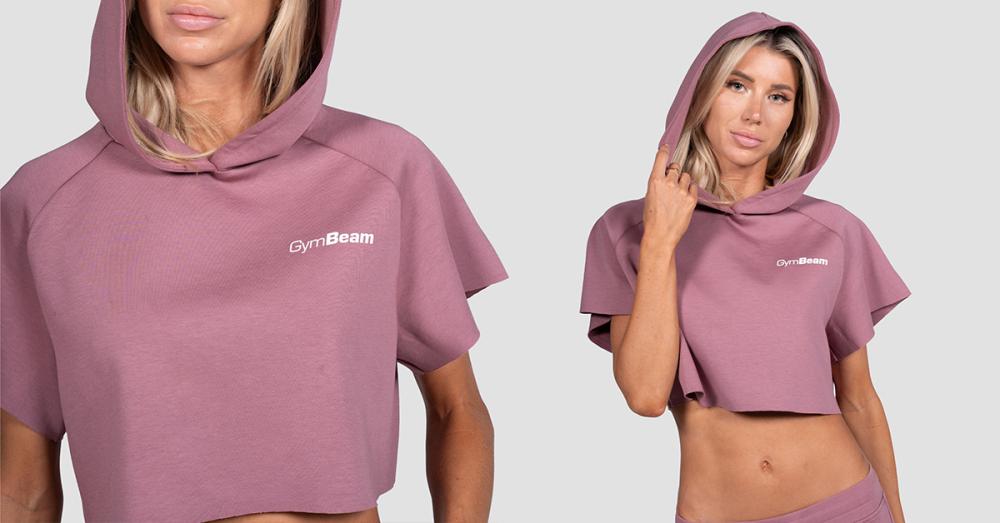 Hanorac pentru femei Relay Cropped Haze - GymBeam