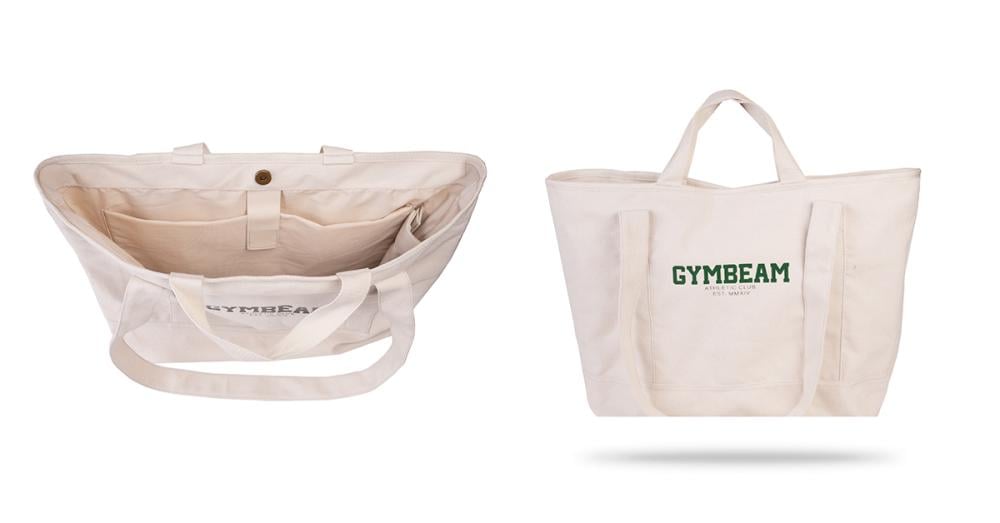 Geantă sport Athletic Club Beige- GymBeam