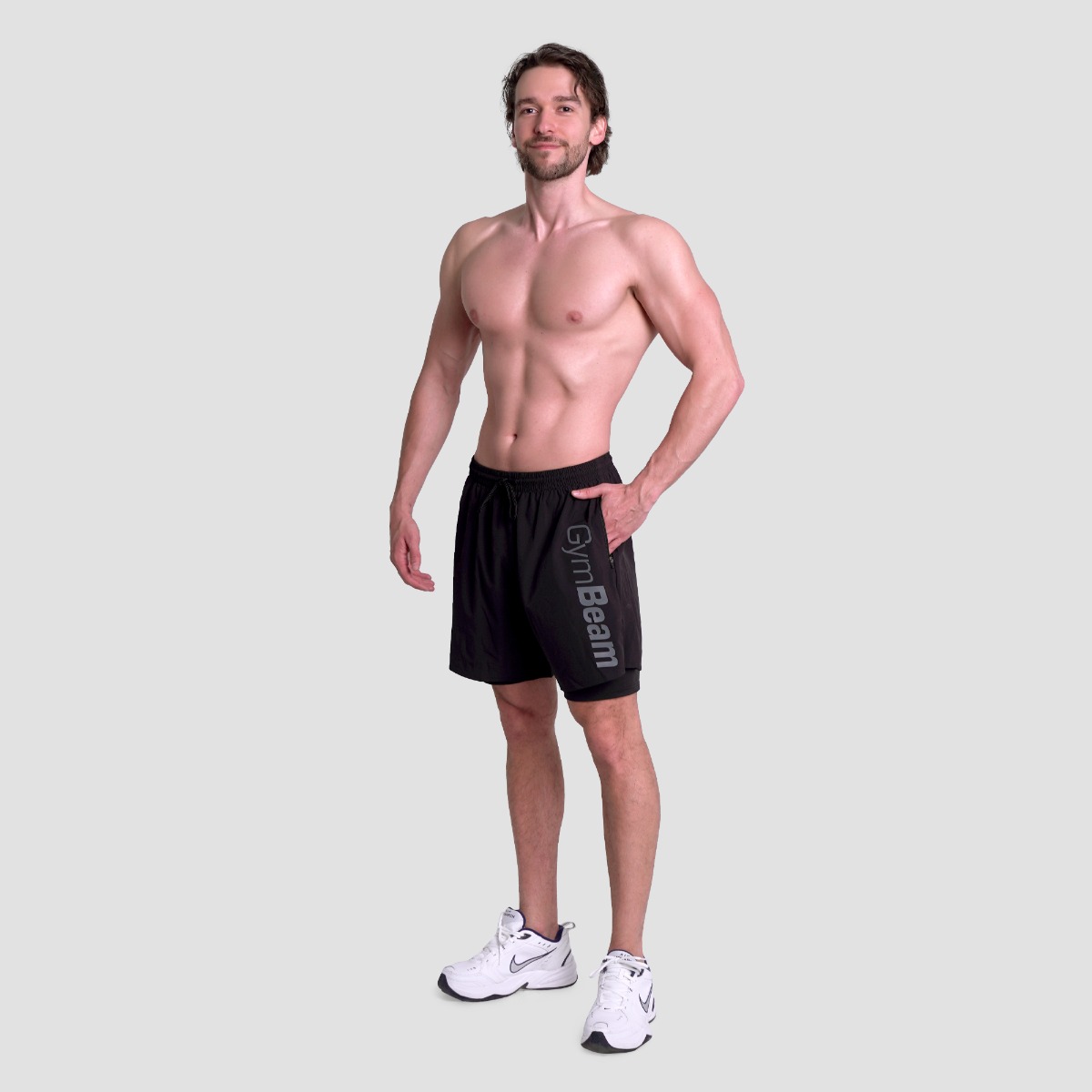 GymBeam Pantaloni scurți 2in1 Essence Black · záber 6