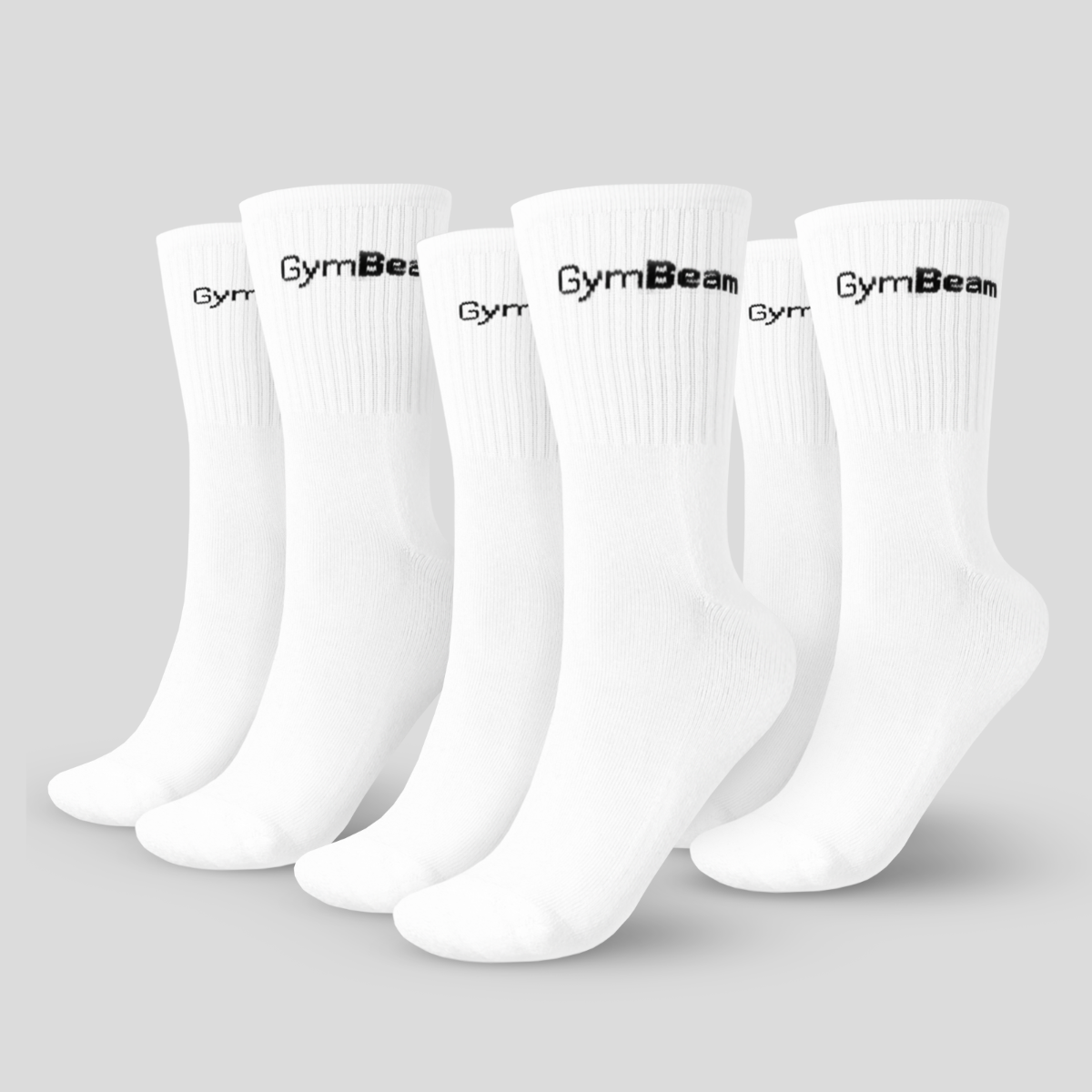 Șosete ¾ Socks 3Pack White - GymBeam