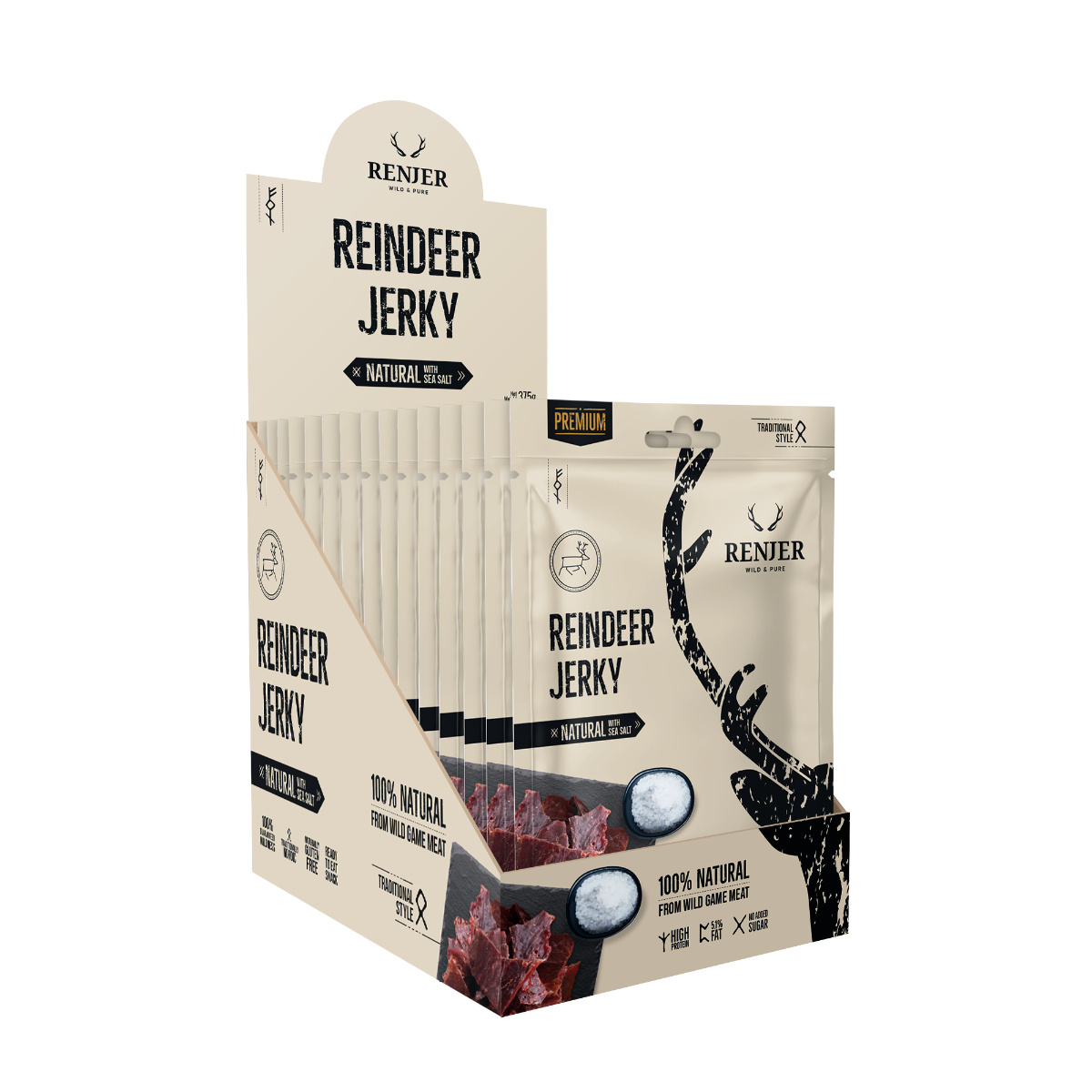 Renjer Carne uscată de ren Reindeer Jerky