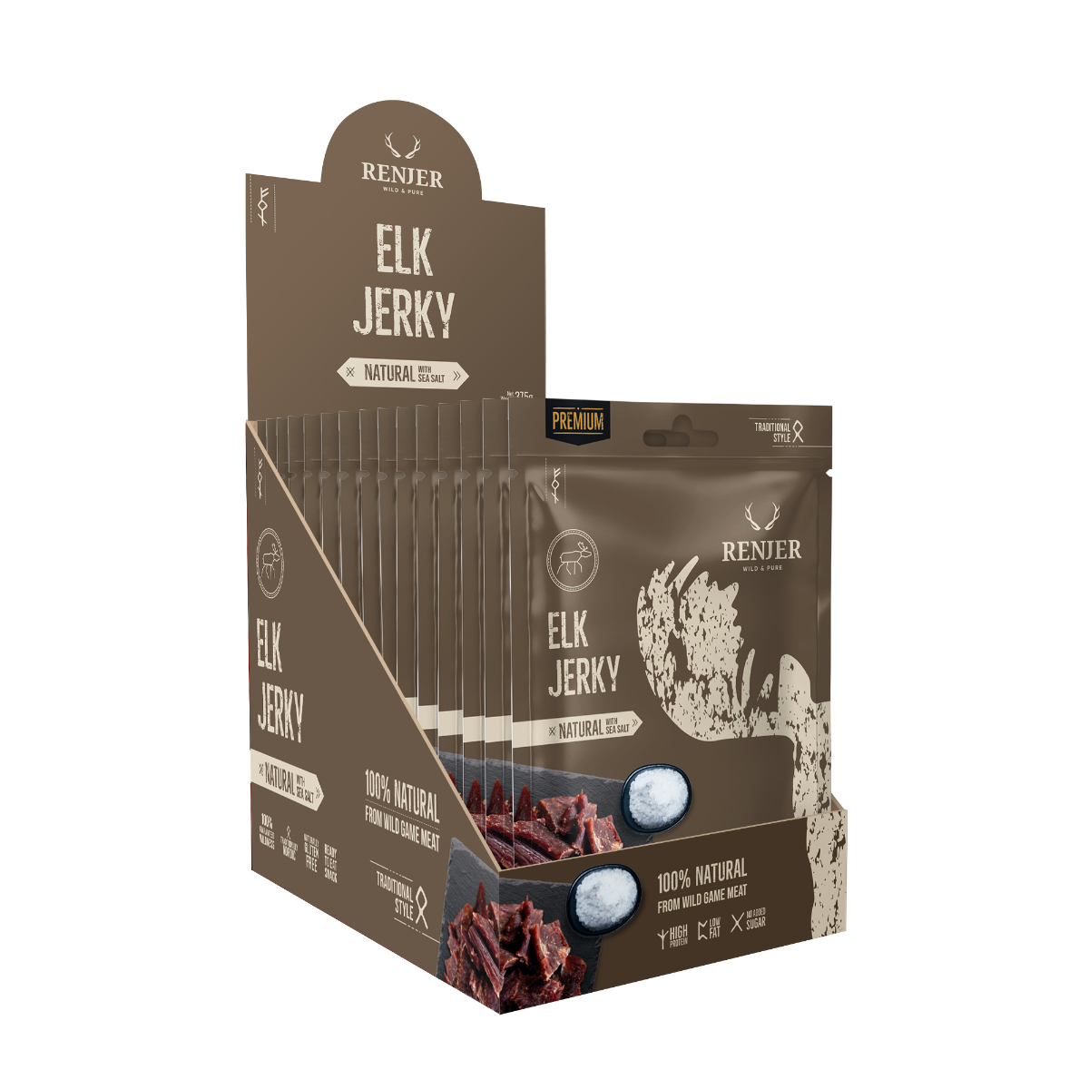 Renjer Carne uscată de elan Elk Jerky