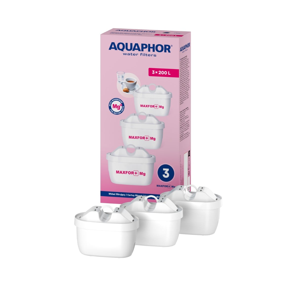 Set de cartușe filtrante de schimb MAXFOR+ Mg (3 buc.) - Aquaphor