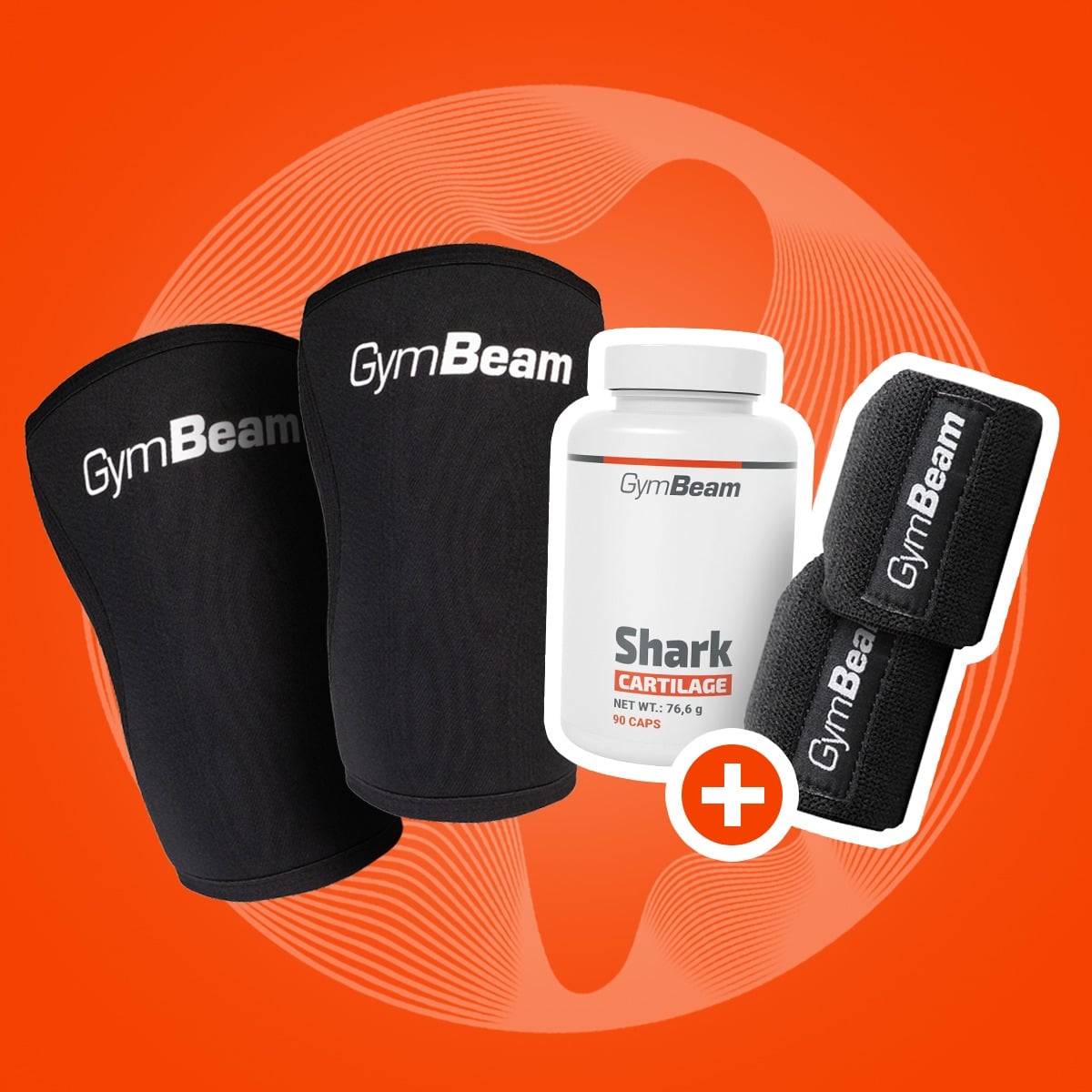Bandaj din neopren pentru genunchi Conquer - GymBeam + cadouri 
