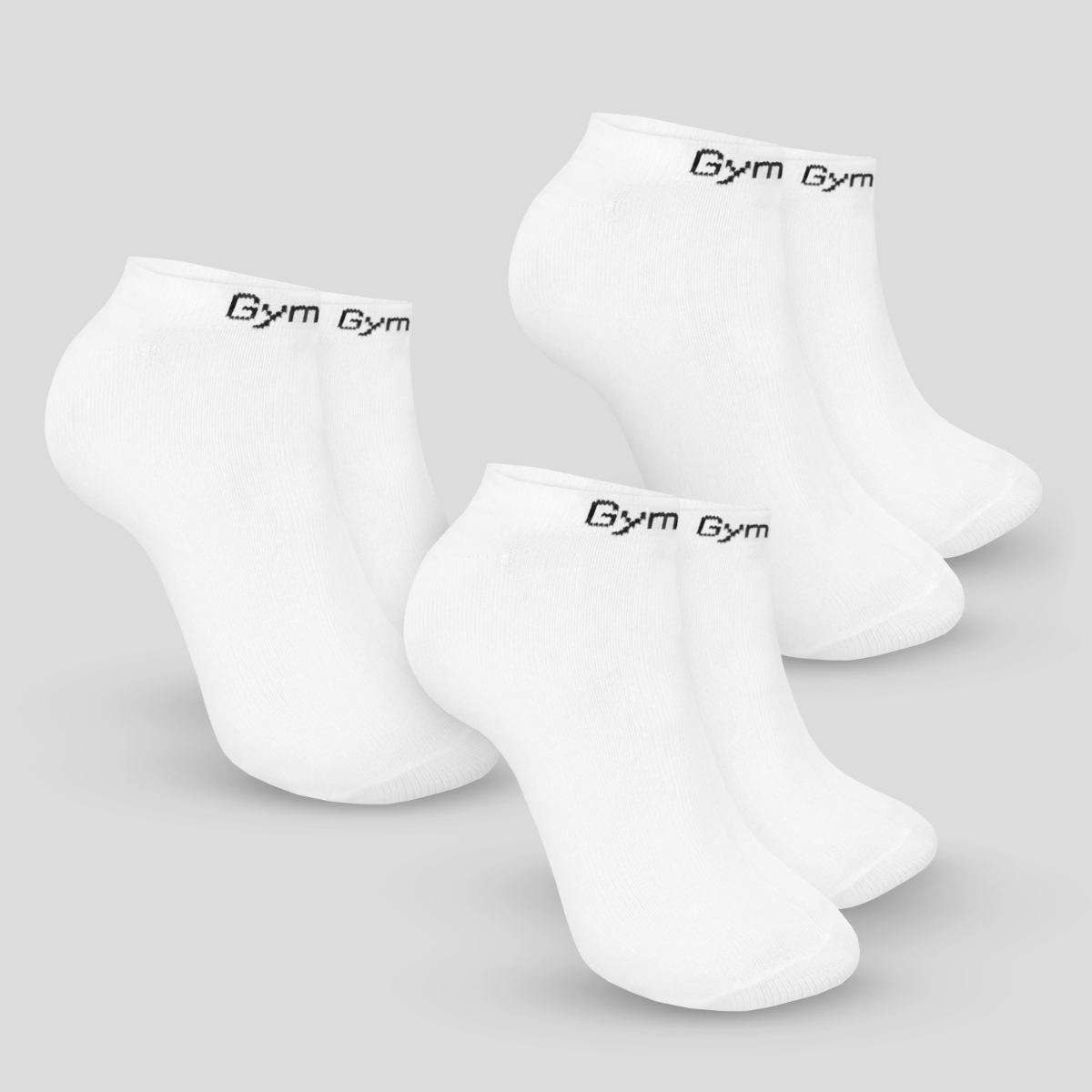 Șosete Ankle Socks 3Pack White - GymBeam