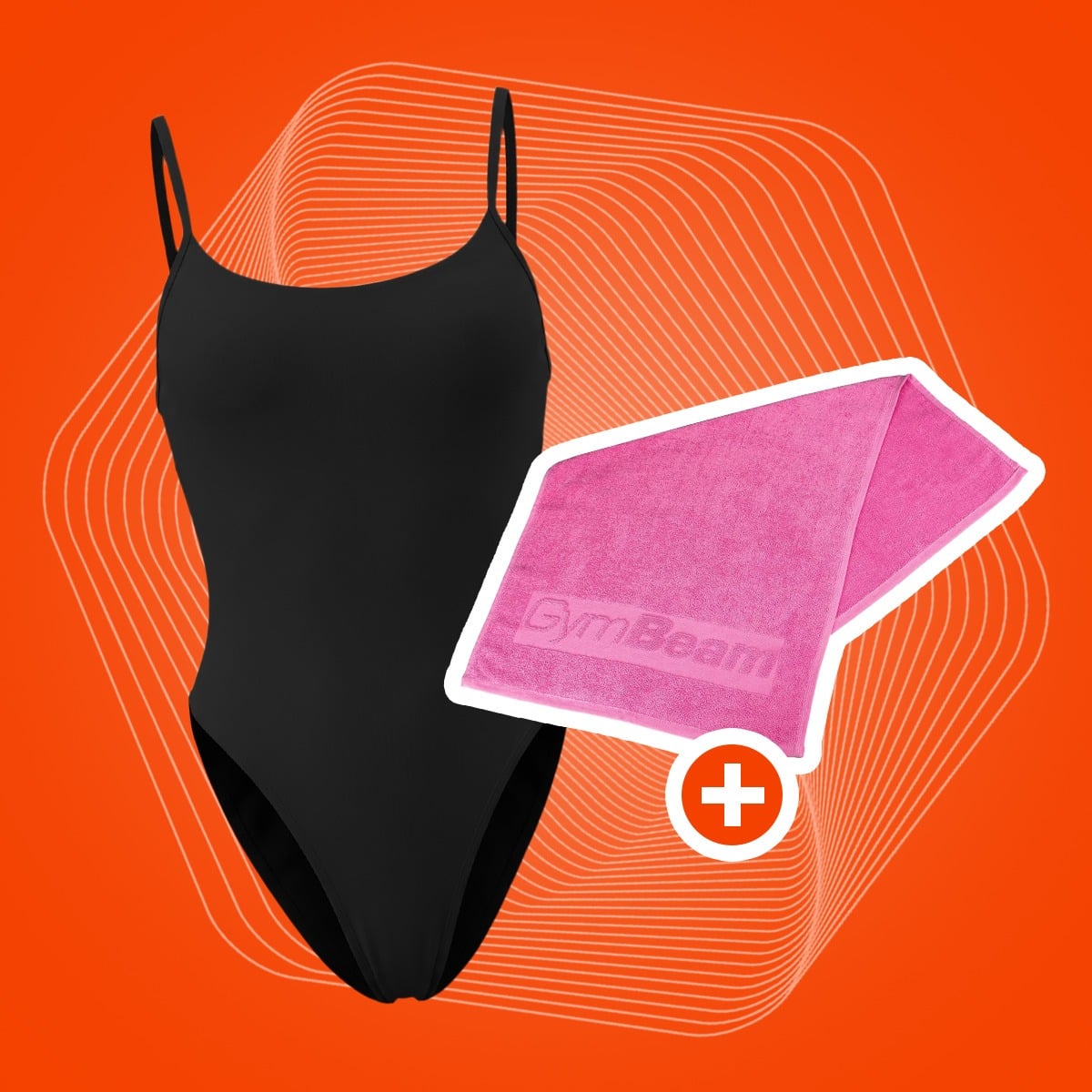 Costum de baie ARUBA Black - GymBeam + cadou