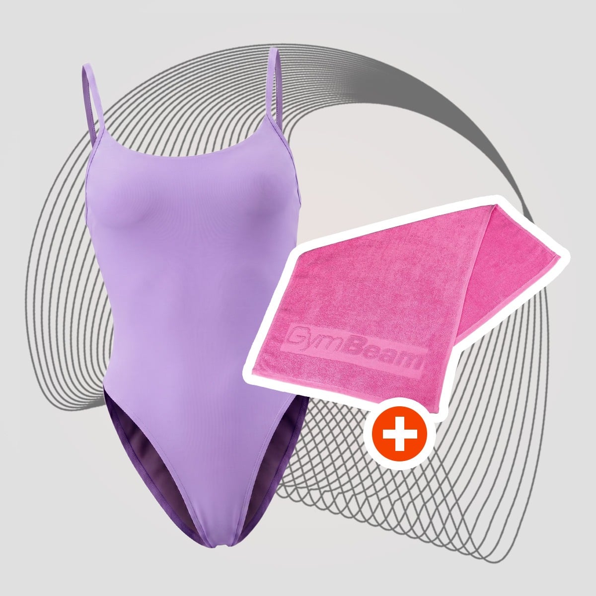 Costum de baie ARUBA Lilac - GymBeam + cadou