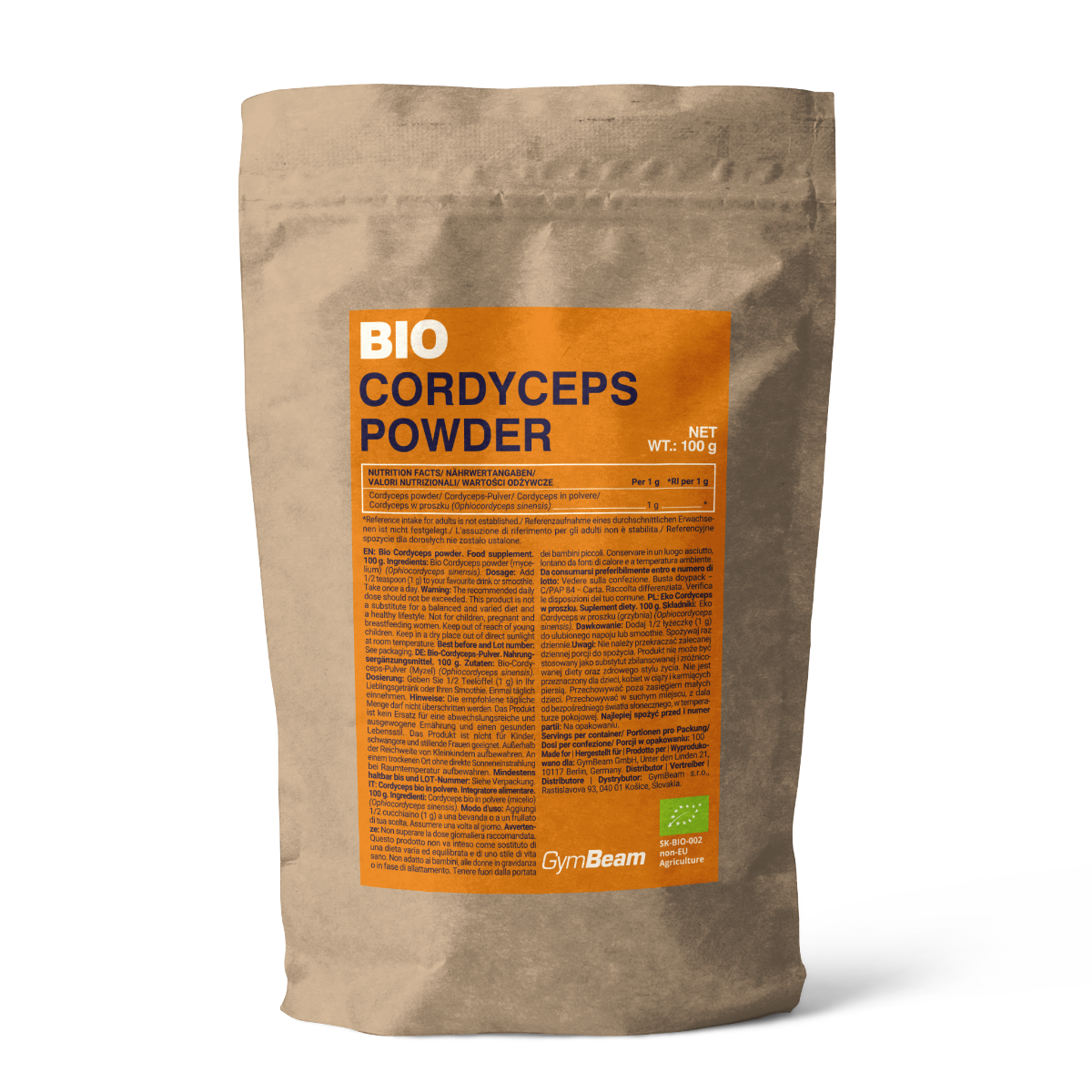 BIO Cordyceps pulbere - GymBeam