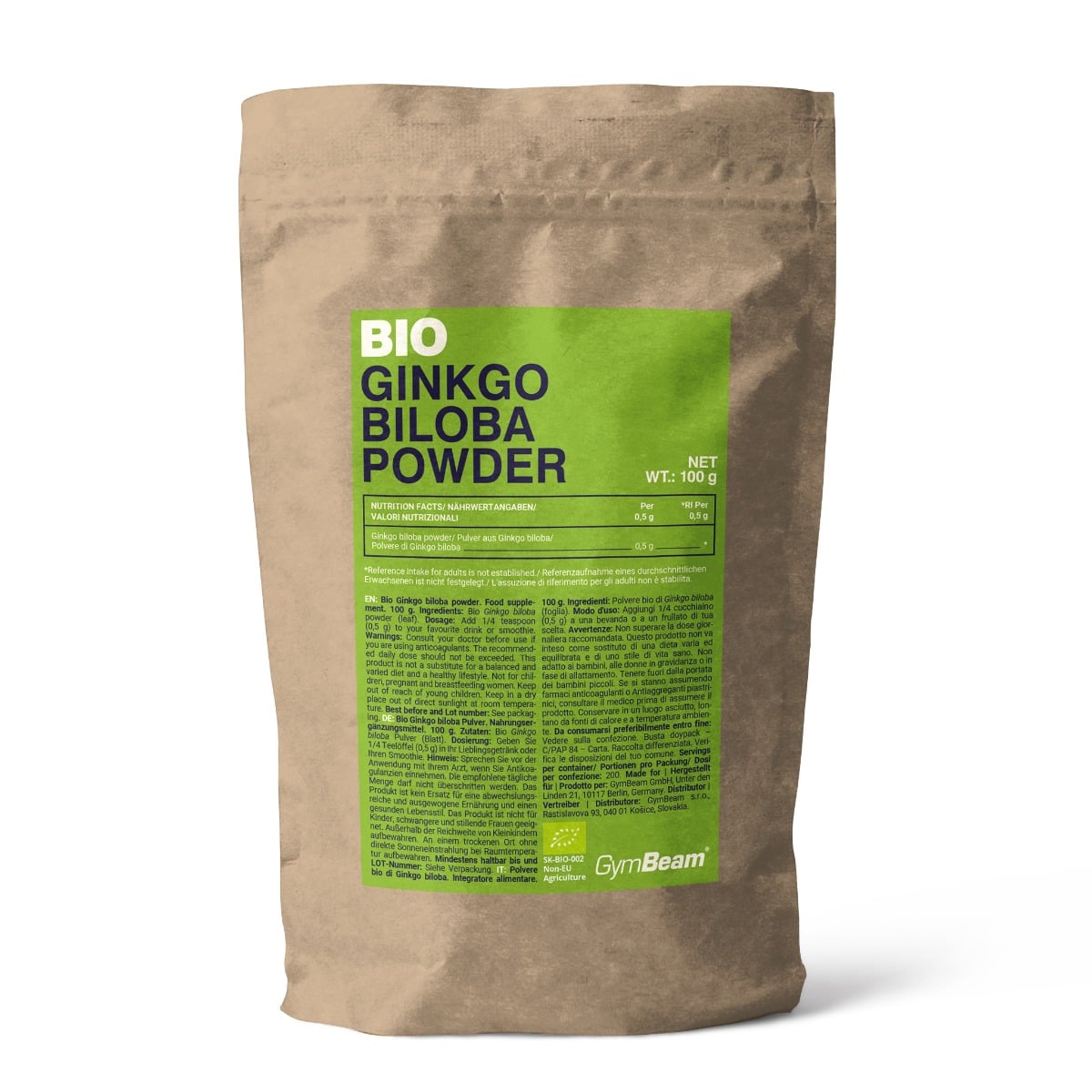 BIO Pulbere din Ginkgo biloba - GymBeam