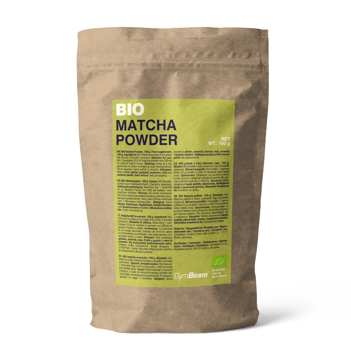 Pudră Matcha BIO - GymBeam