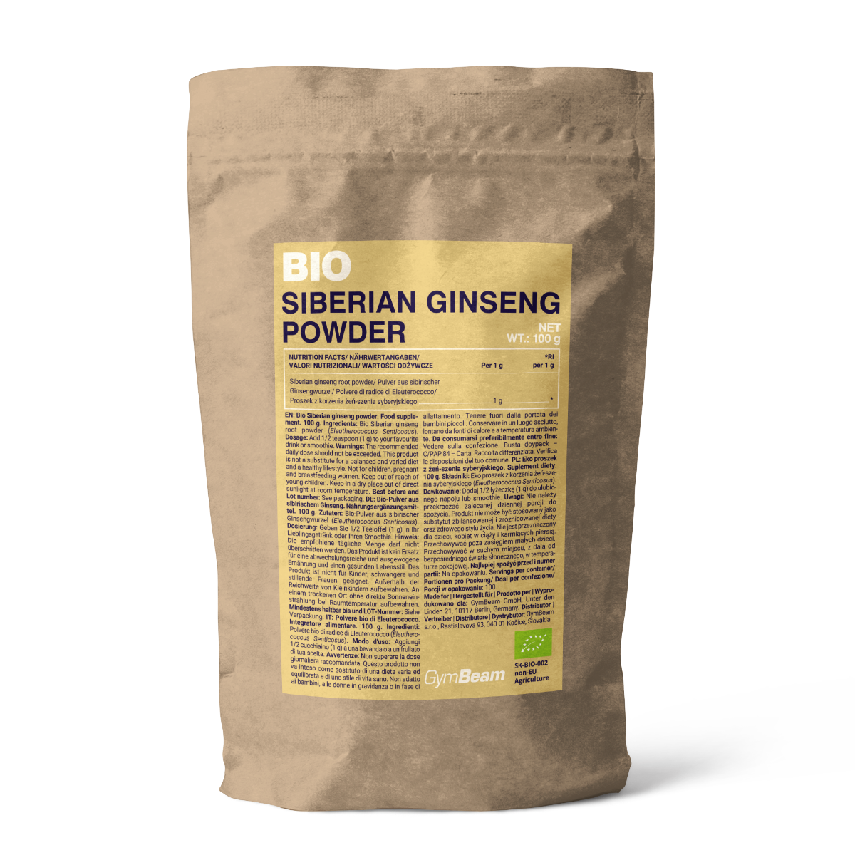 BIO Ginseng siberian pulbere - GymBeam