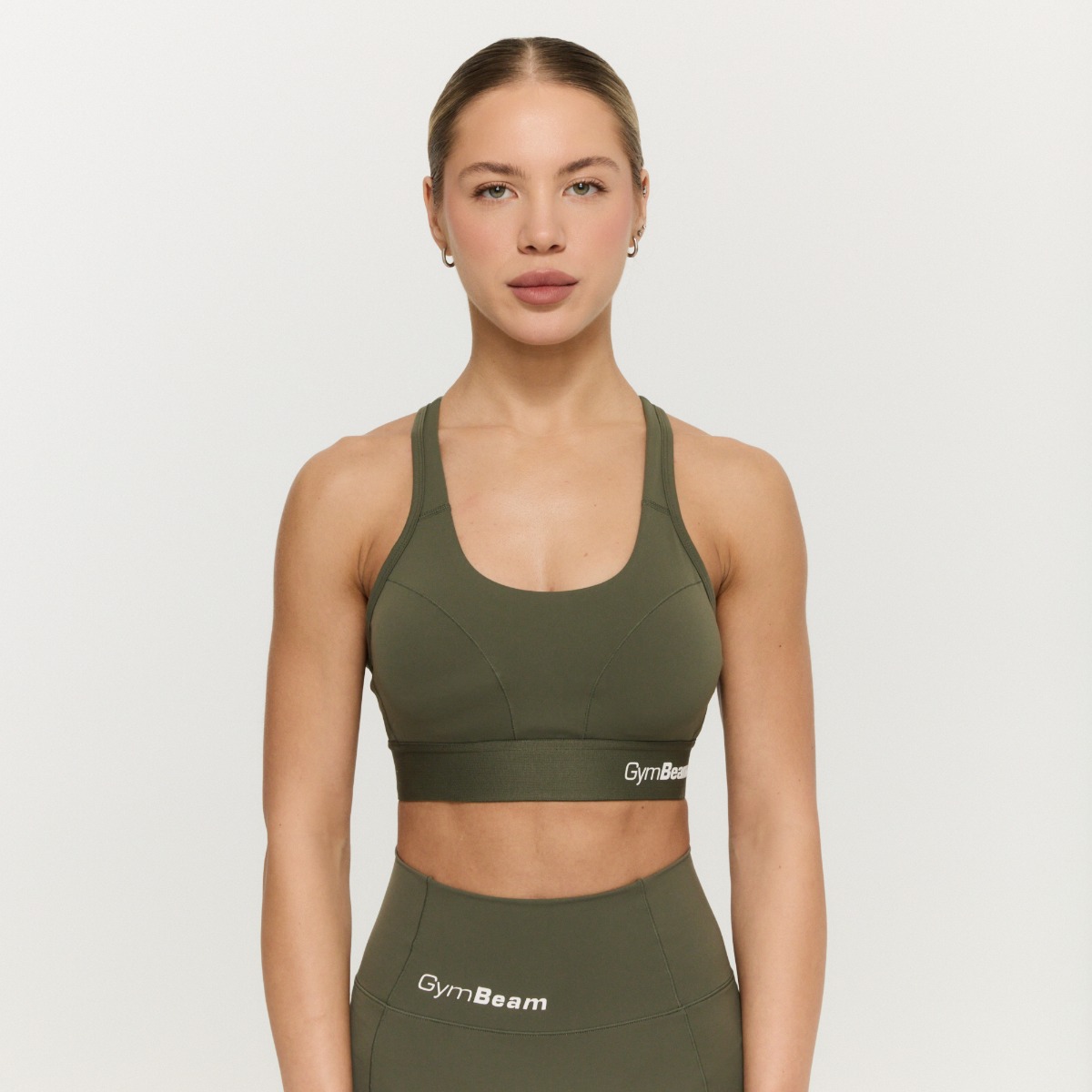 Sutien sport Combat Olive Grey - GymBeam