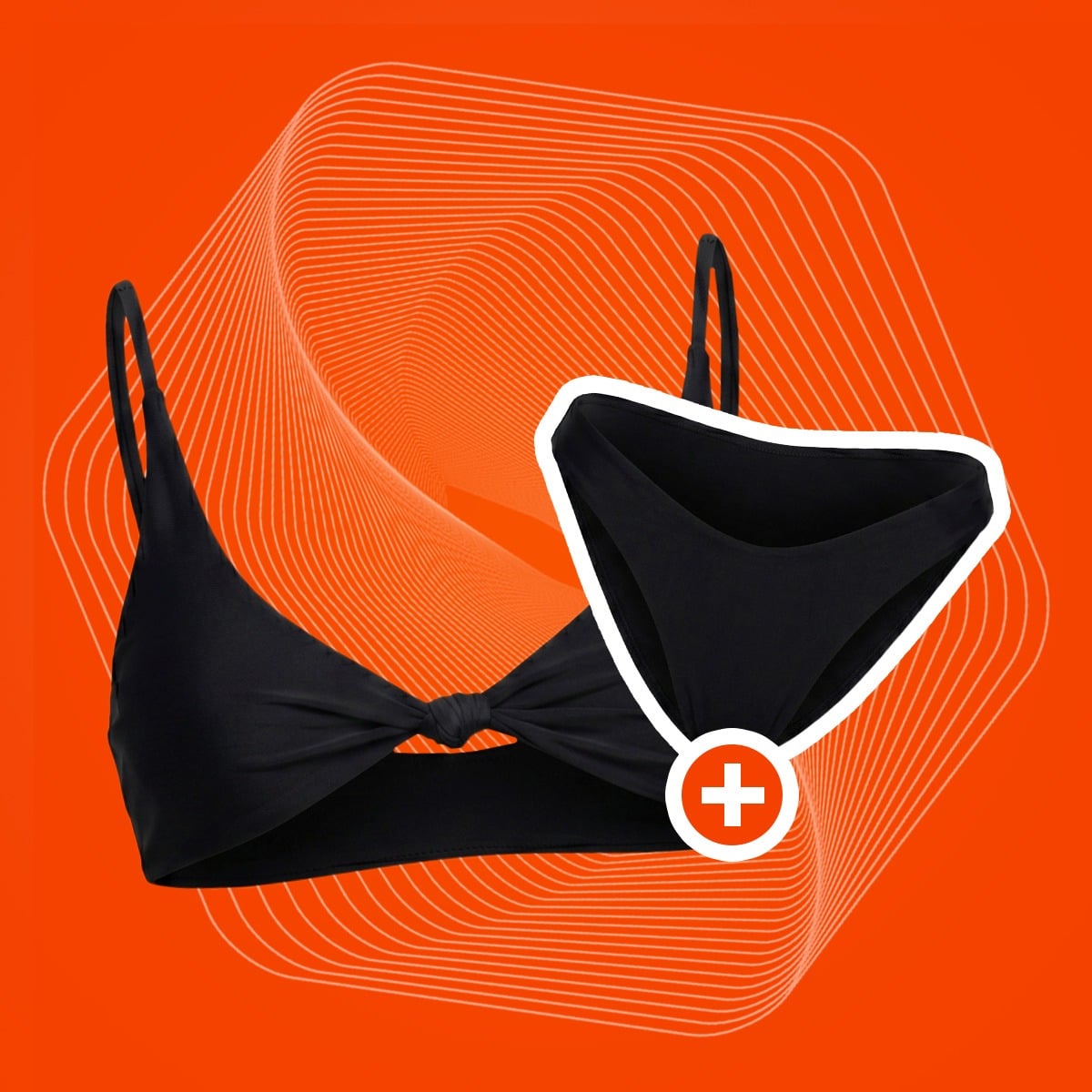 Sutien de baie CURACAO Black - GymBeam + cadou