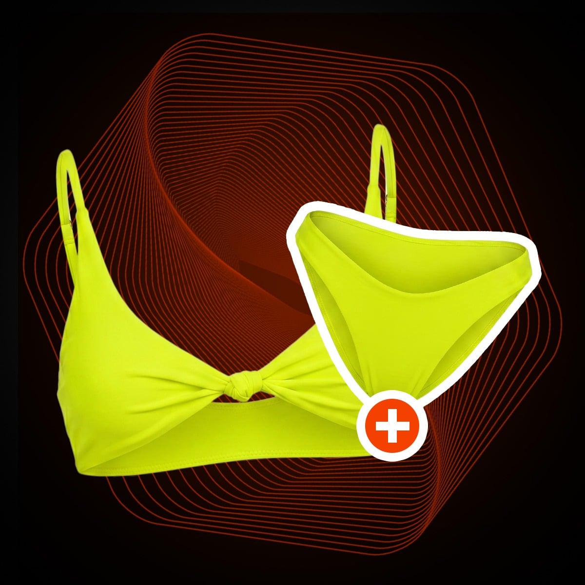 Sutien de baie CURACAO Lime - GymBeam + cadou