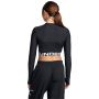 Top pentru femei HeatGear Rib 1/4 Zip LS Black - Under Armour XL
