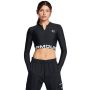 Top pentru femei HeatGear Rib 1/4 Zip LS Black - Under Armour XL