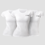 Tricou pentru femei Basic 3Pack White - GymBeam XXL - 3pack
