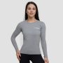 Top cu mânecă lungă pentru femei Basic Grey - GymBeam XXL