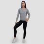 Top cu mânecă lungă pentru femei Basic Grey - GymBeam XXL