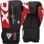 Mănuși de box F4 HOOK & LOOP Red - RDX 16 OZ
