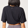 Tricou pentru femei Code V Neck Cropped Black - SQUATWOLF 
