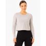 Top cu mânecă lungă pentru femei Foundation Grey - Ryderwear XS