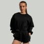 Hanorac pentru femei Lunar Cropped Black - STRIX M
